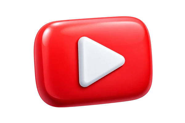 YouTube・番組を表す立体イラスト